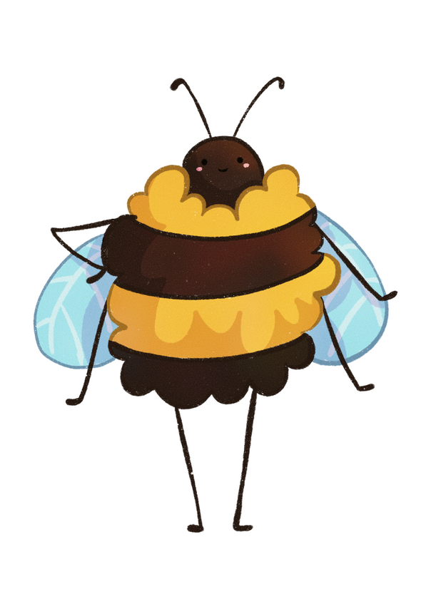 Bea the Bee - A design for stickers and character to use across various products