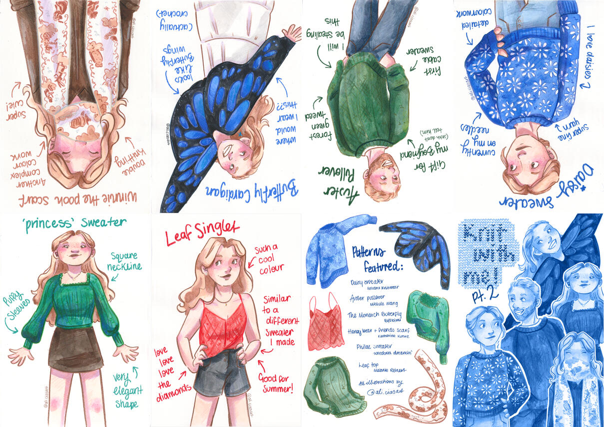 Knit With Me pt.2 - a zine showcasing knitting projects I intend to create over the next year