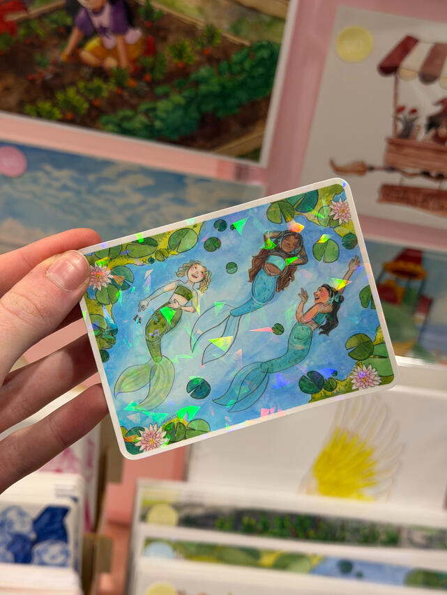 Mermaid Lilypond - Holographic Sticker