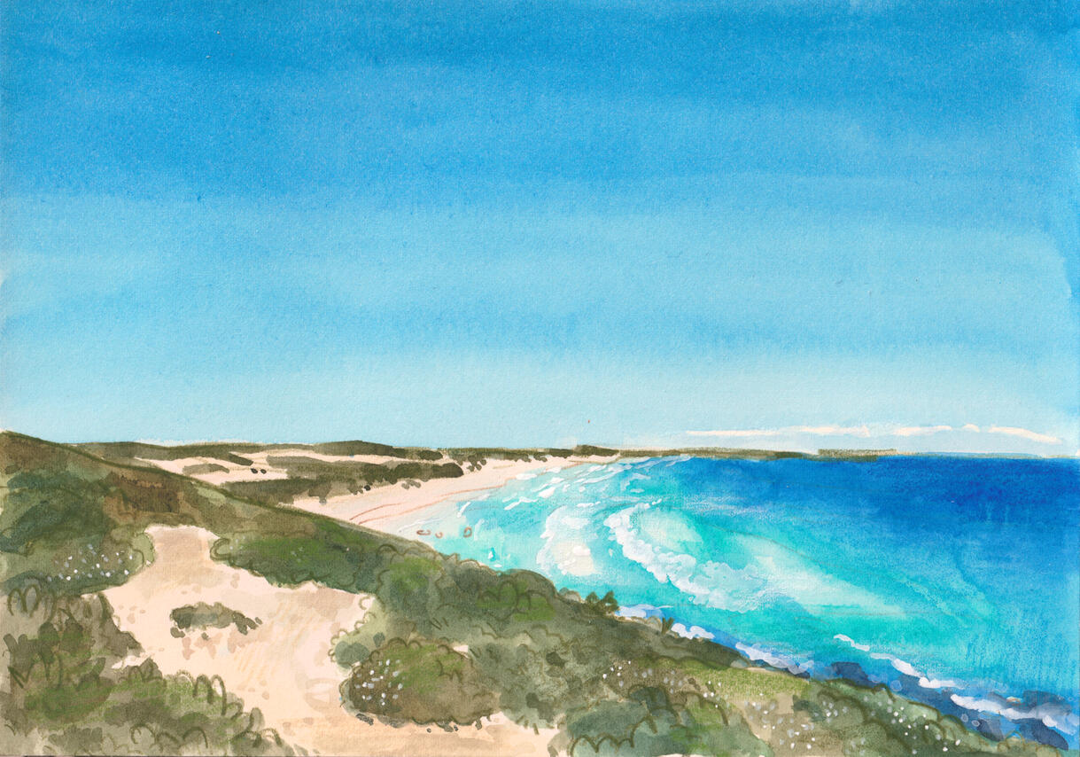 Daly Head Lookout - Watercolour Illustration to use on various print products