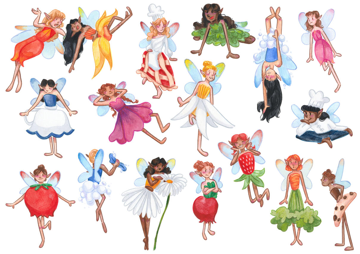 The Fairies - designs for stickers