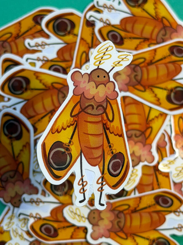 Mo the Moth Sticker - my only product that has arrived so far