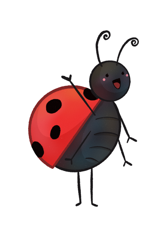 Lady the Ladybug - A design for stickers and character to use across various products