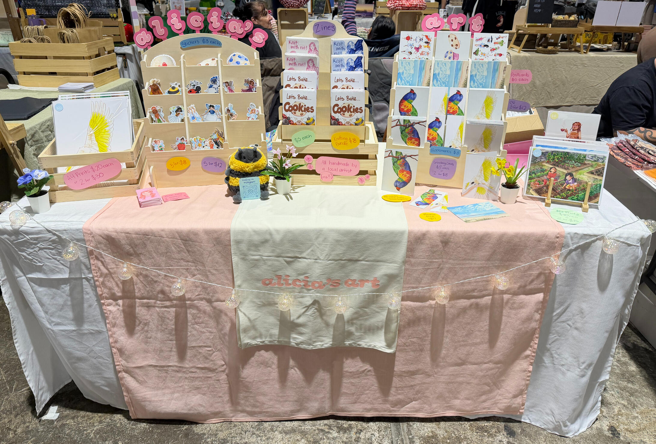 Market Table Set Up - from Markets at the Mill 2026